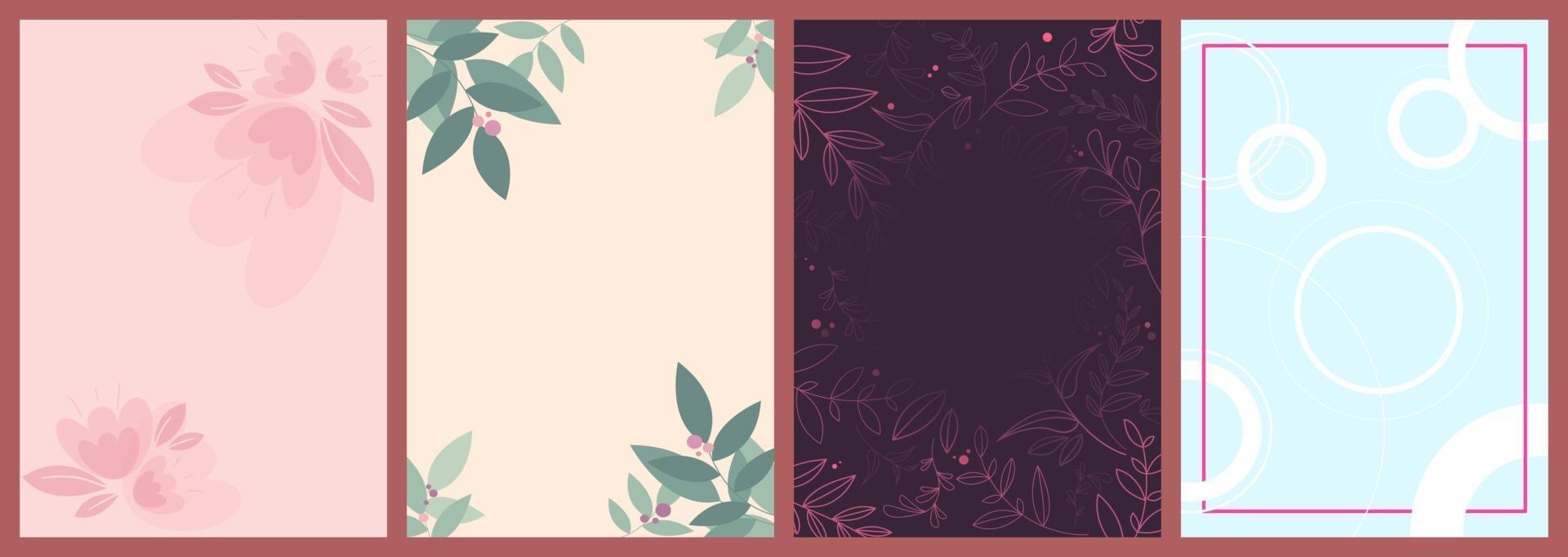 Women's day blanks for postcards. vector