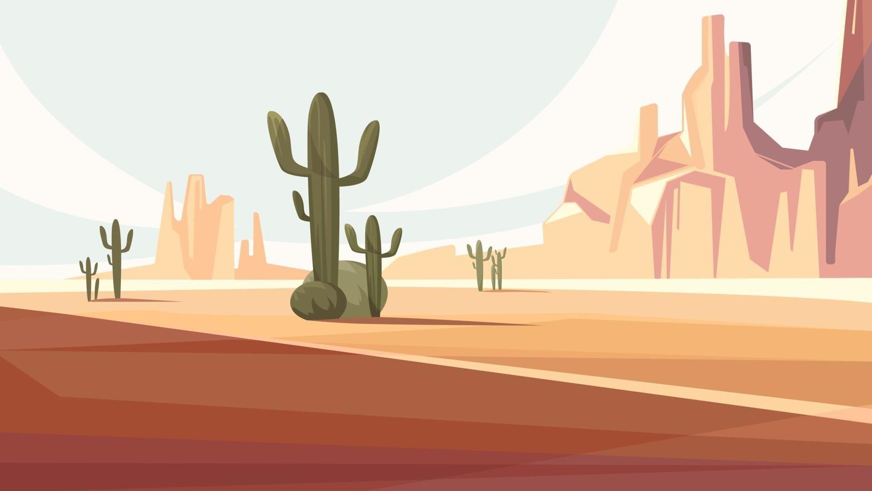 Arizona desert scenery vector