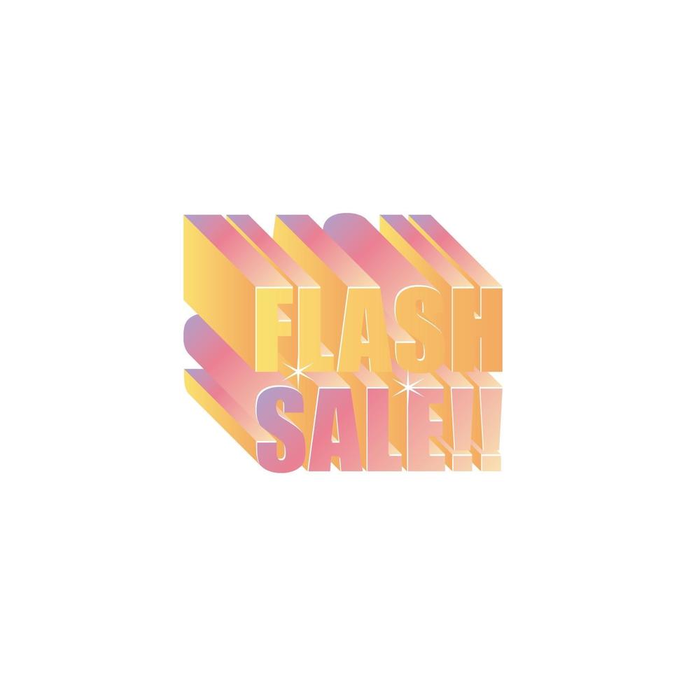 Flash sale 3d design vector