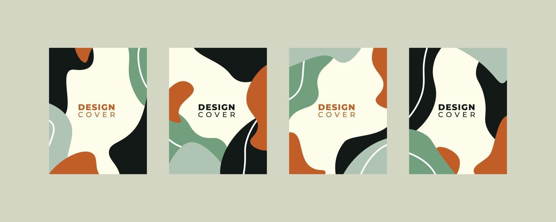 conjunto de plantillas de diseño de portada universal creativas abstractas. vector