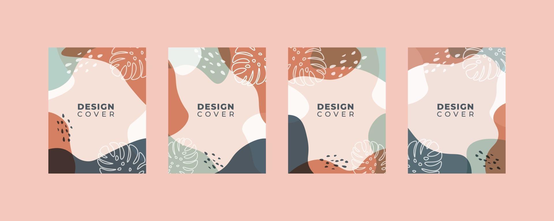 Set of abstract creative universal cover design templates. vector