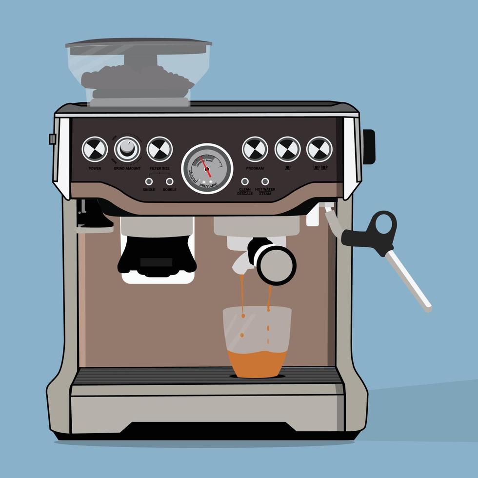 un vector de máquina de café perfecto para cafetería.