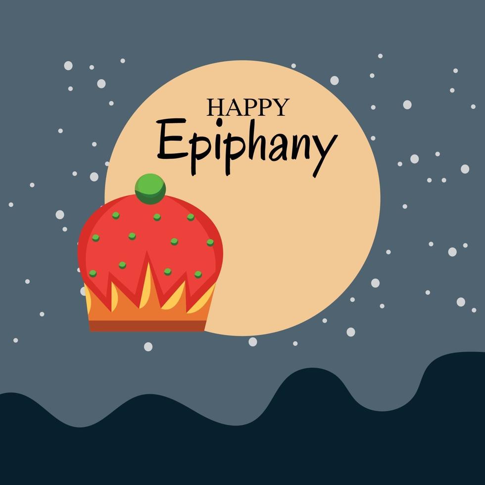 Vector illustration of a Background for Happy Epiphany.