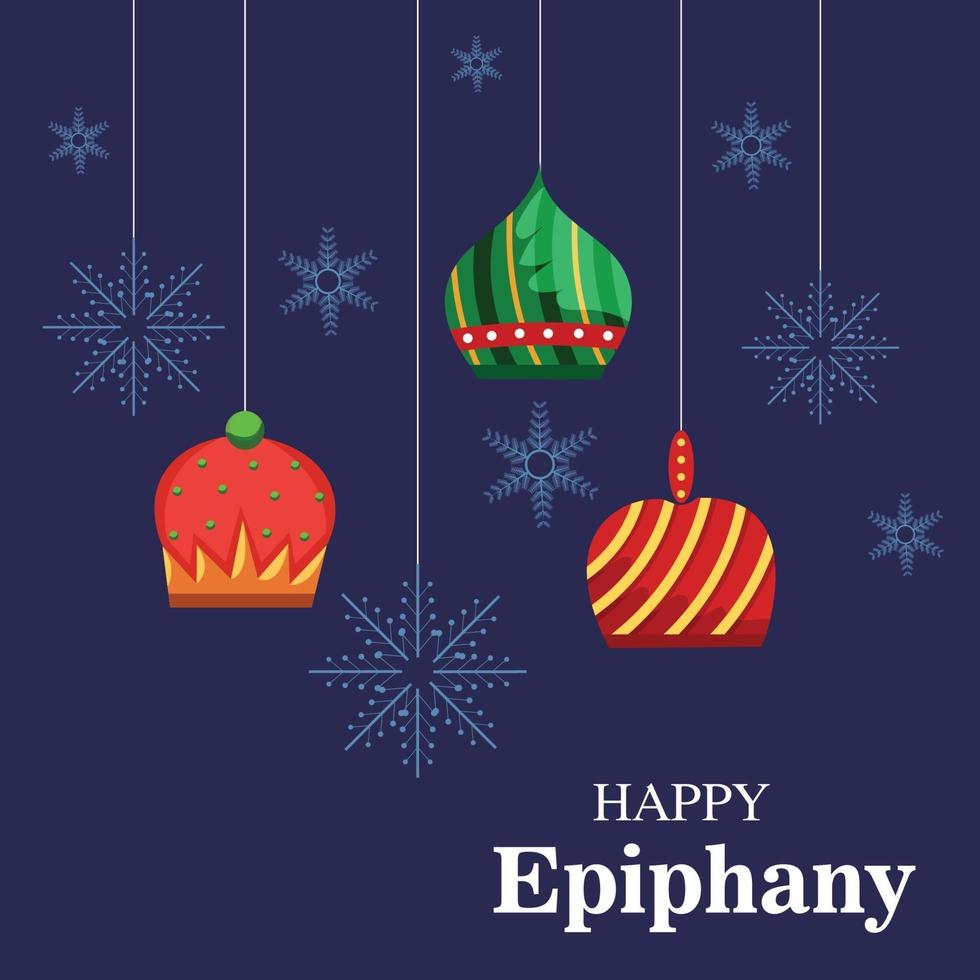 Vector illustration of a Background for Happy Epiphany.