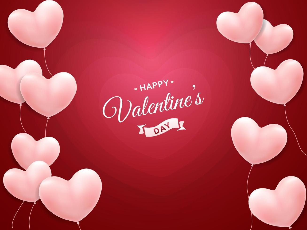 Happy Valentine's Day Greeting Card vector