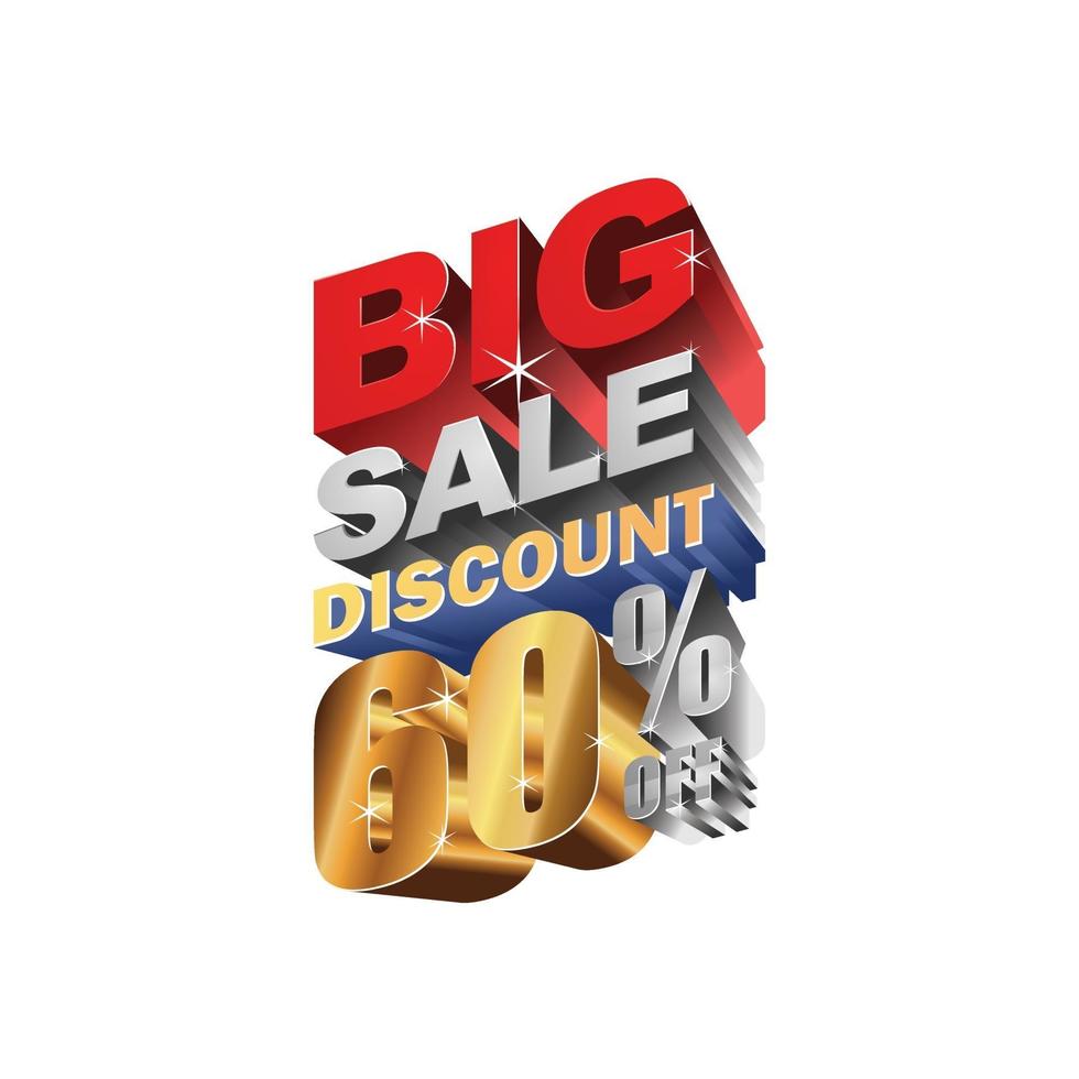 Big sale discount 60 off 3d design vector