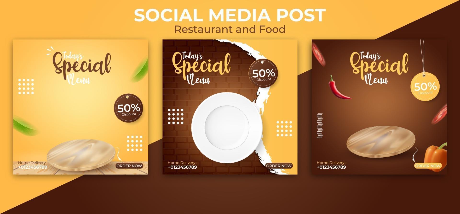 food banner ads vector template