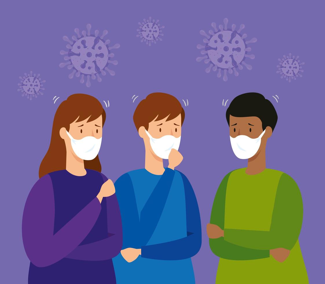 Group of sick people vector