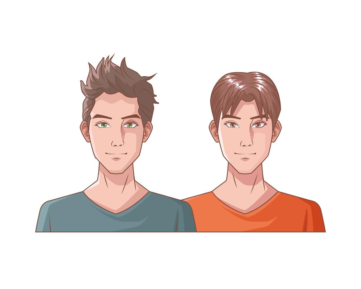 personajes de amigos jóvenes vector