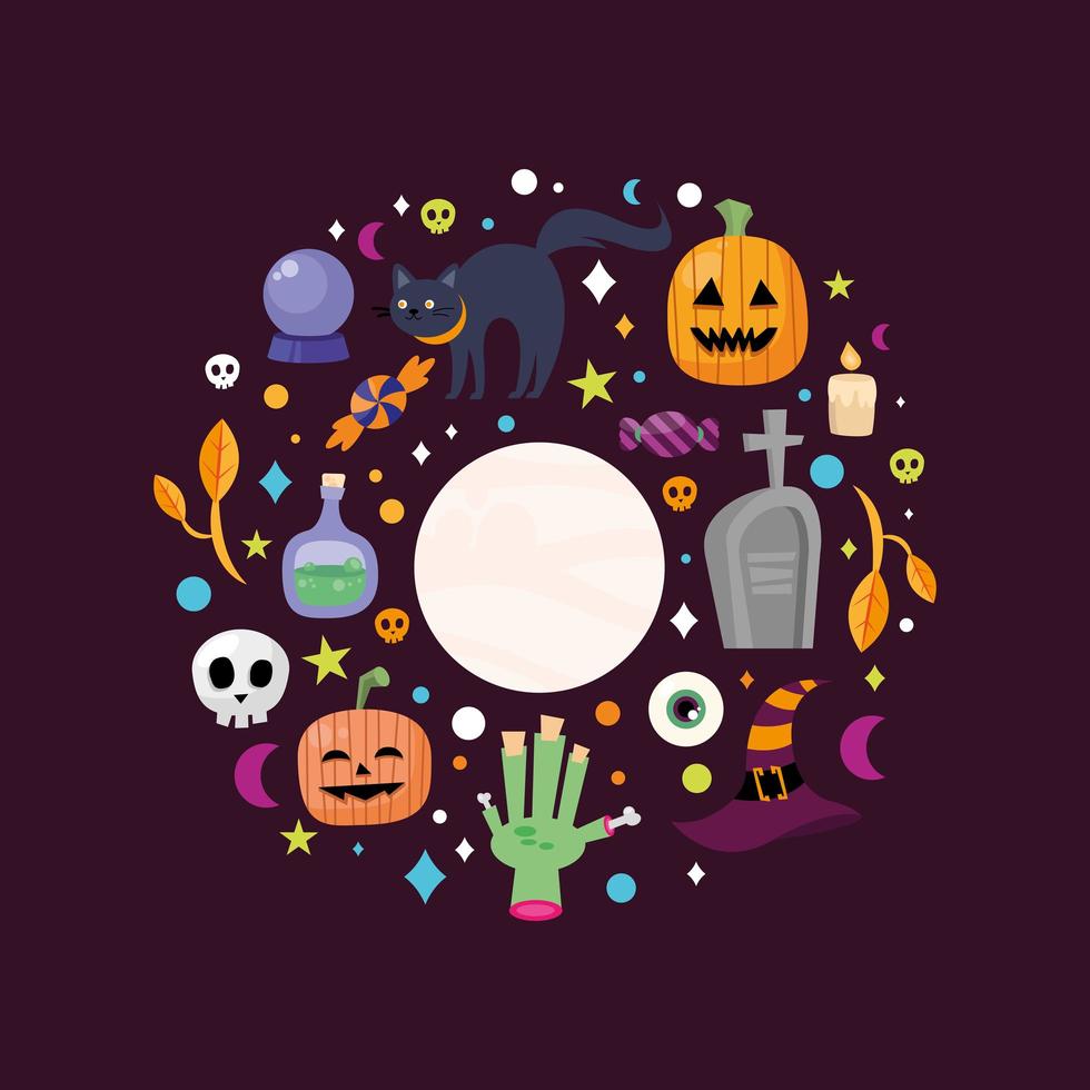 banner de celebración de halloween vector