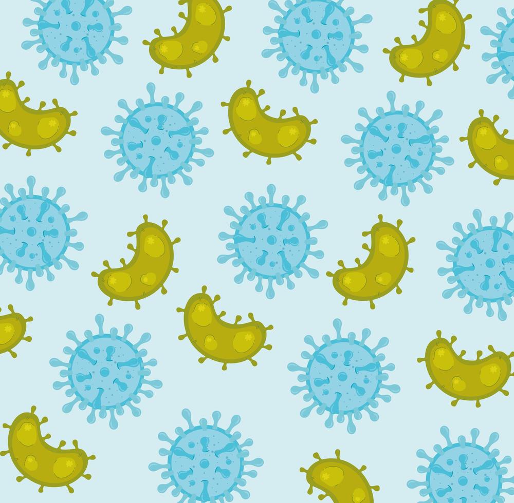 Pattern background with microorganisms vector