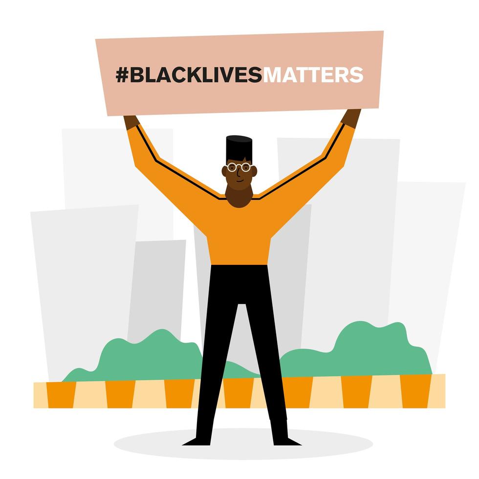 Black lives matter demonstration vector