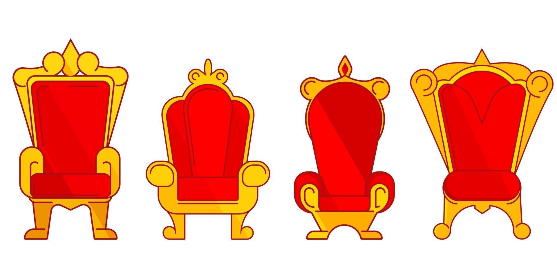 Set of different royal thrones vector