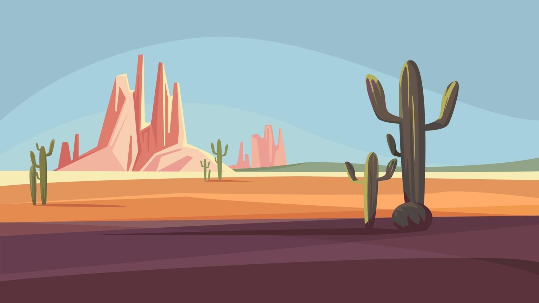 Arizona desert landscape vector