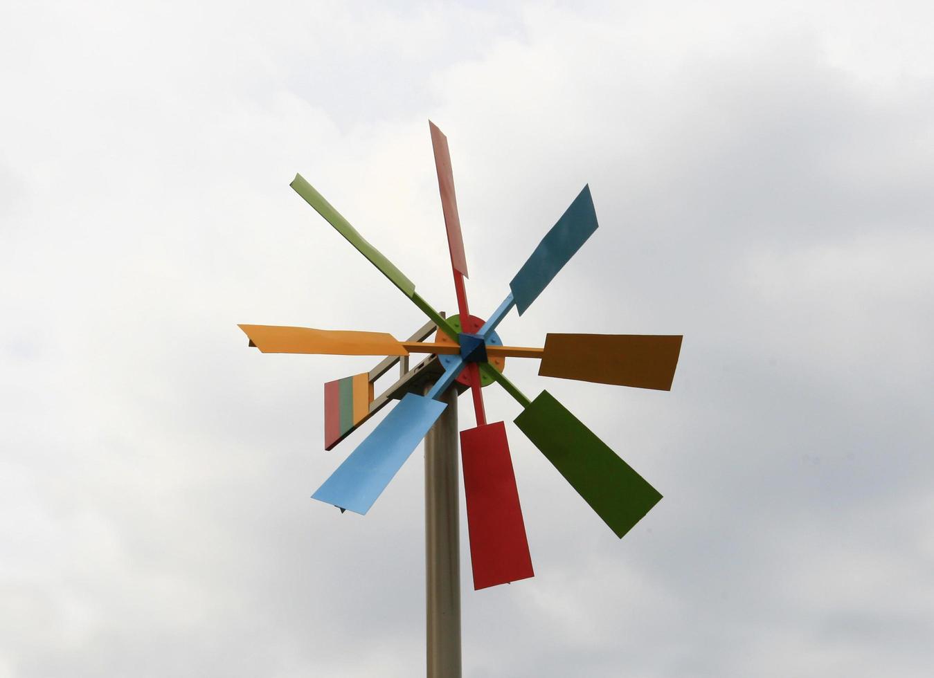Wooden wind turbine photo