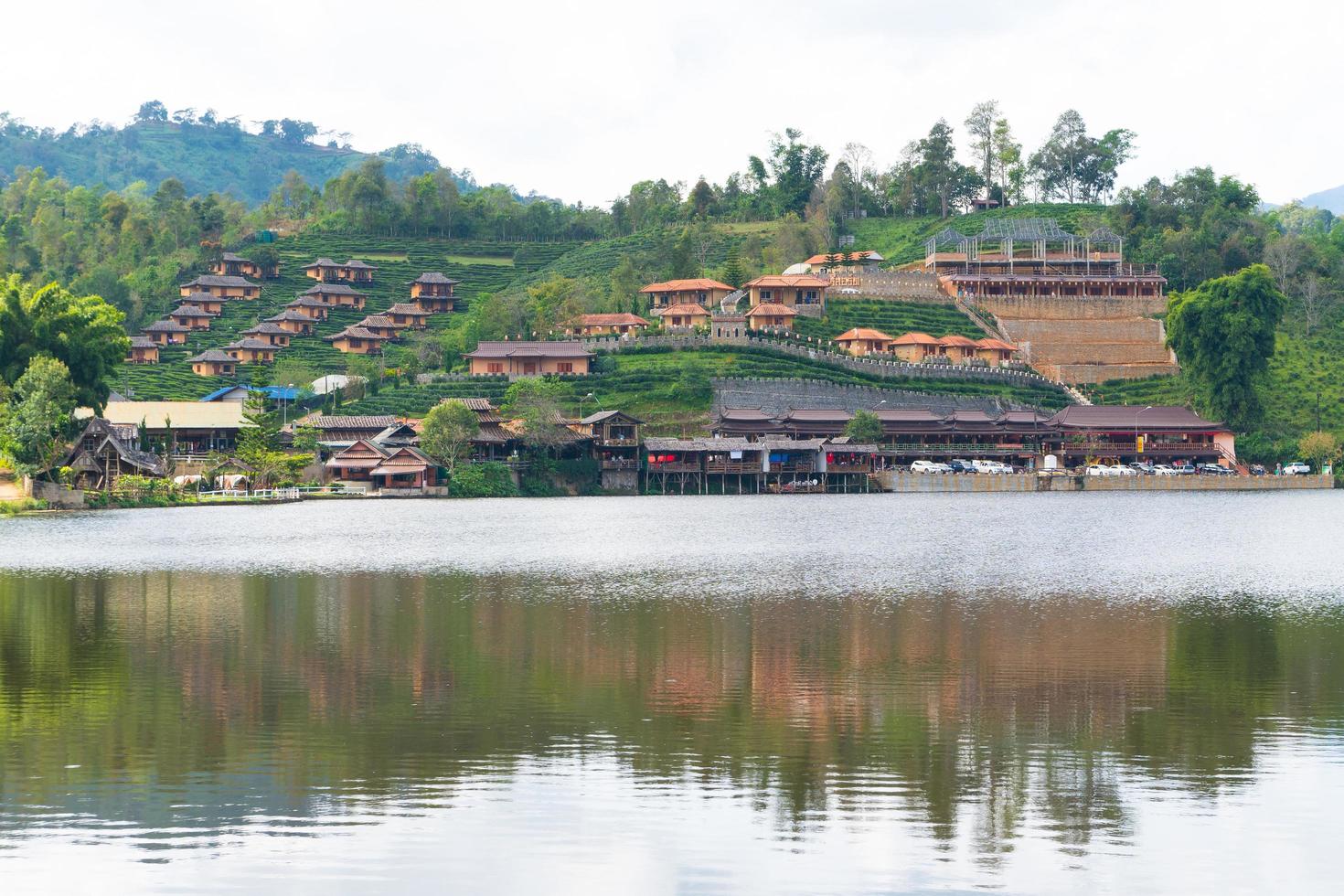 Village at the reservoir photo