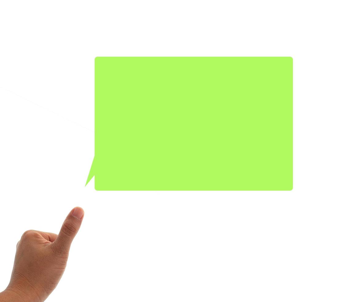 Thumbs up with square speech bubble photo