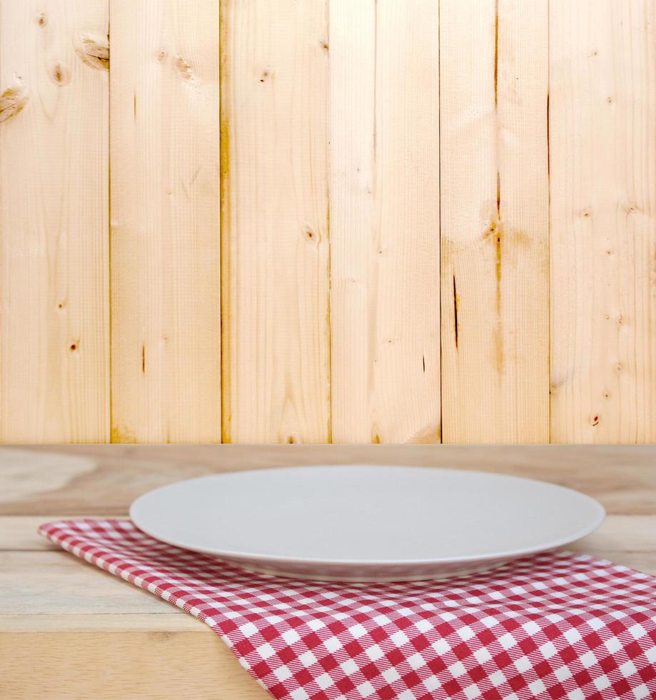 White plate on a cloth photo