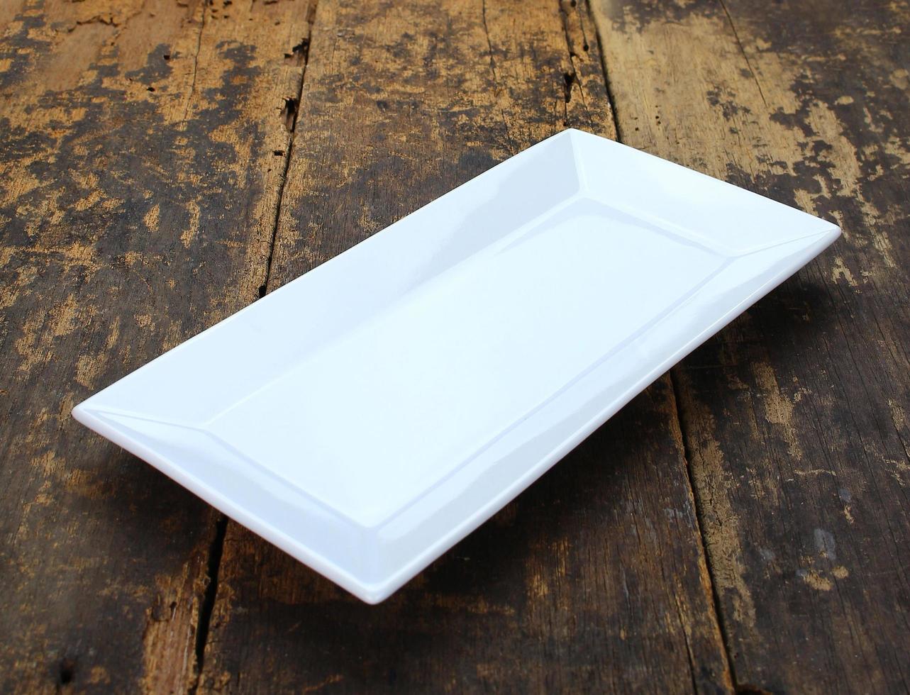 White rectangular plate photo