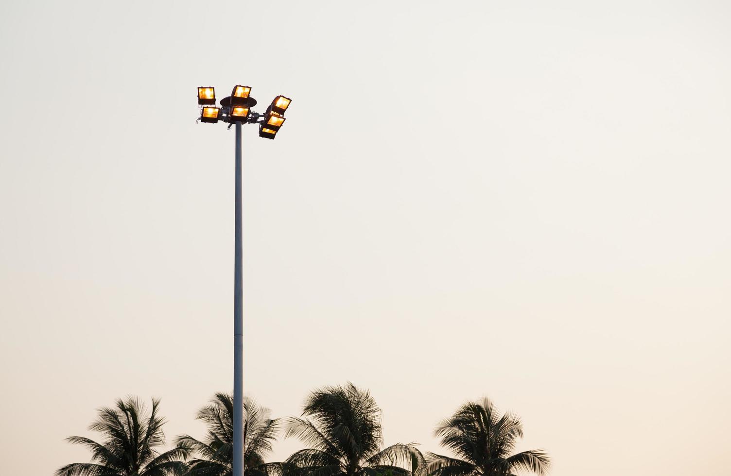 Lamps on top of the pole photo