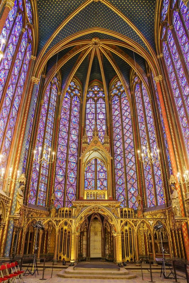 la sainte chapelle en parís, francia foto