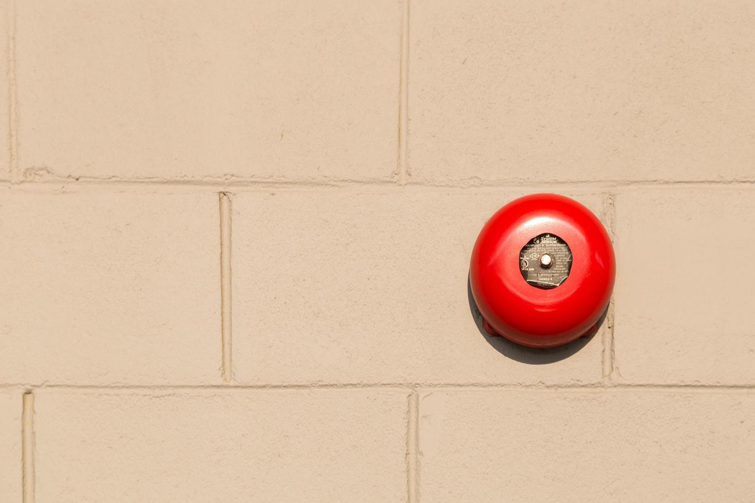Red alarms on the wall photo