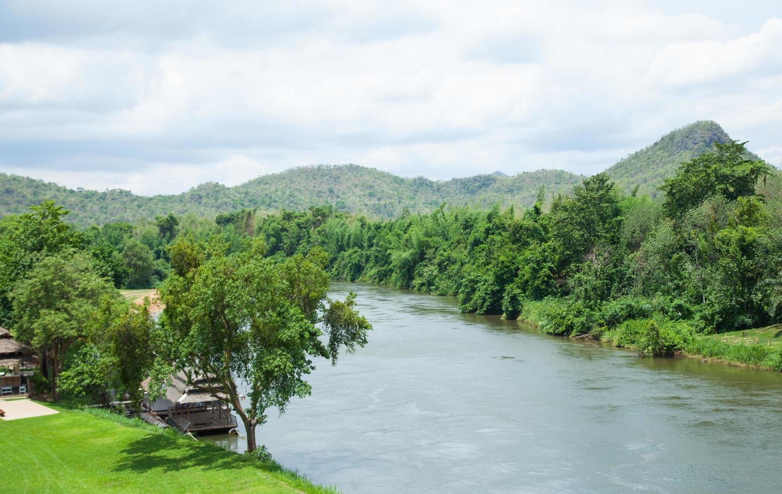 Resort at the river in Thailand photo