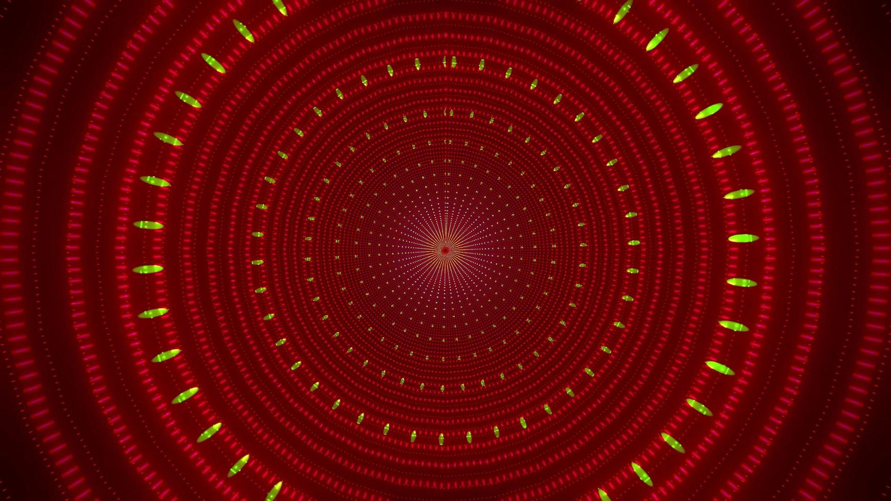 Glowing red neon points 3d illustration kaleidoscope design for background or wallpaper photo