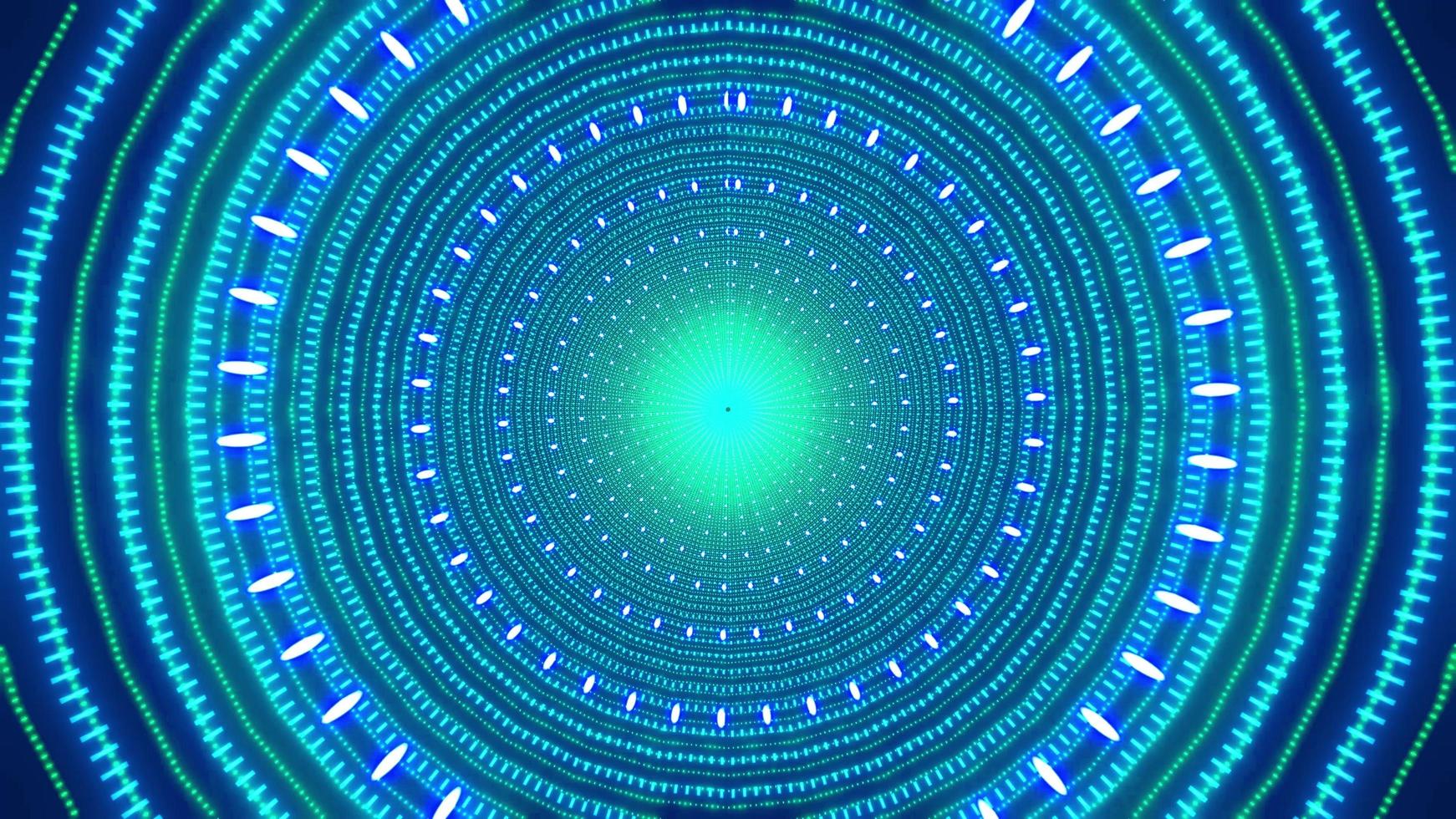 Diseño de caleidoscopio de ilustración 3d de círculos azules concéntricos para fondo o papel tapiz foto