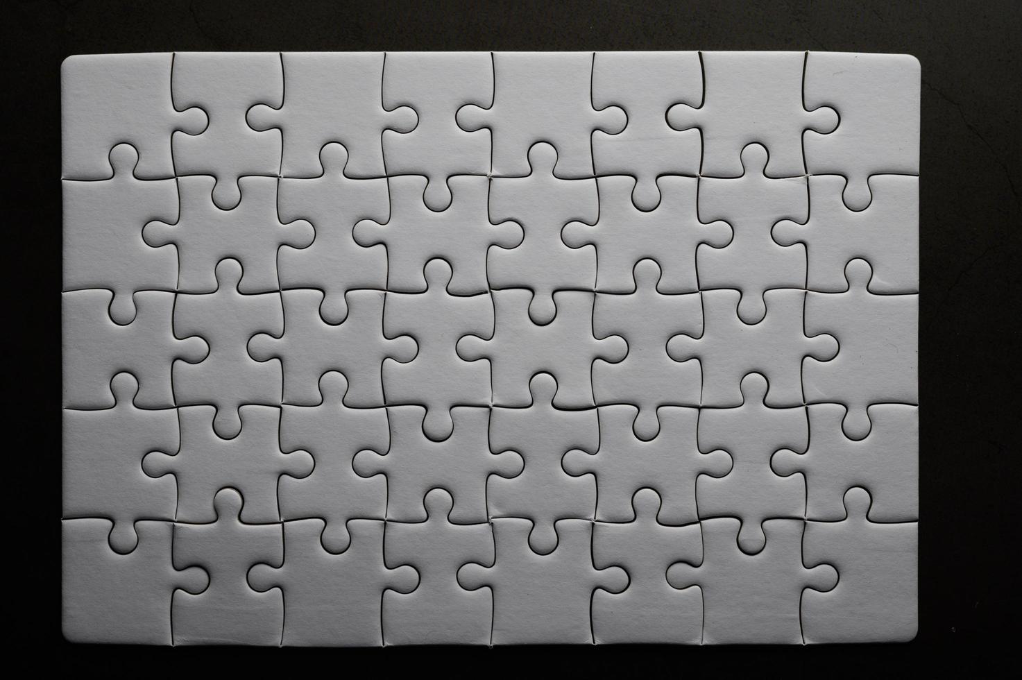 Jigsaw puzzle white color photo