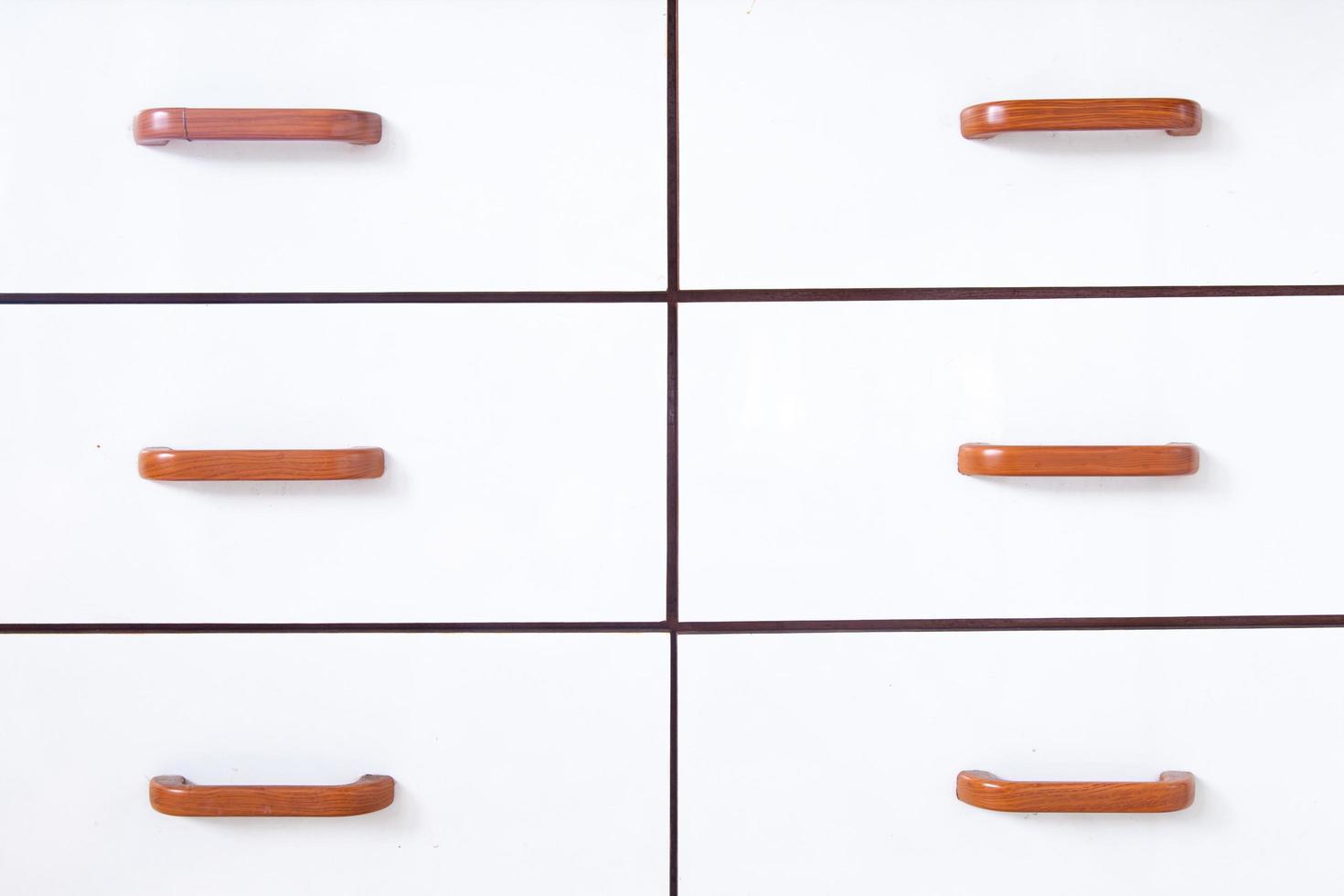 Drawers with wooden handles photo