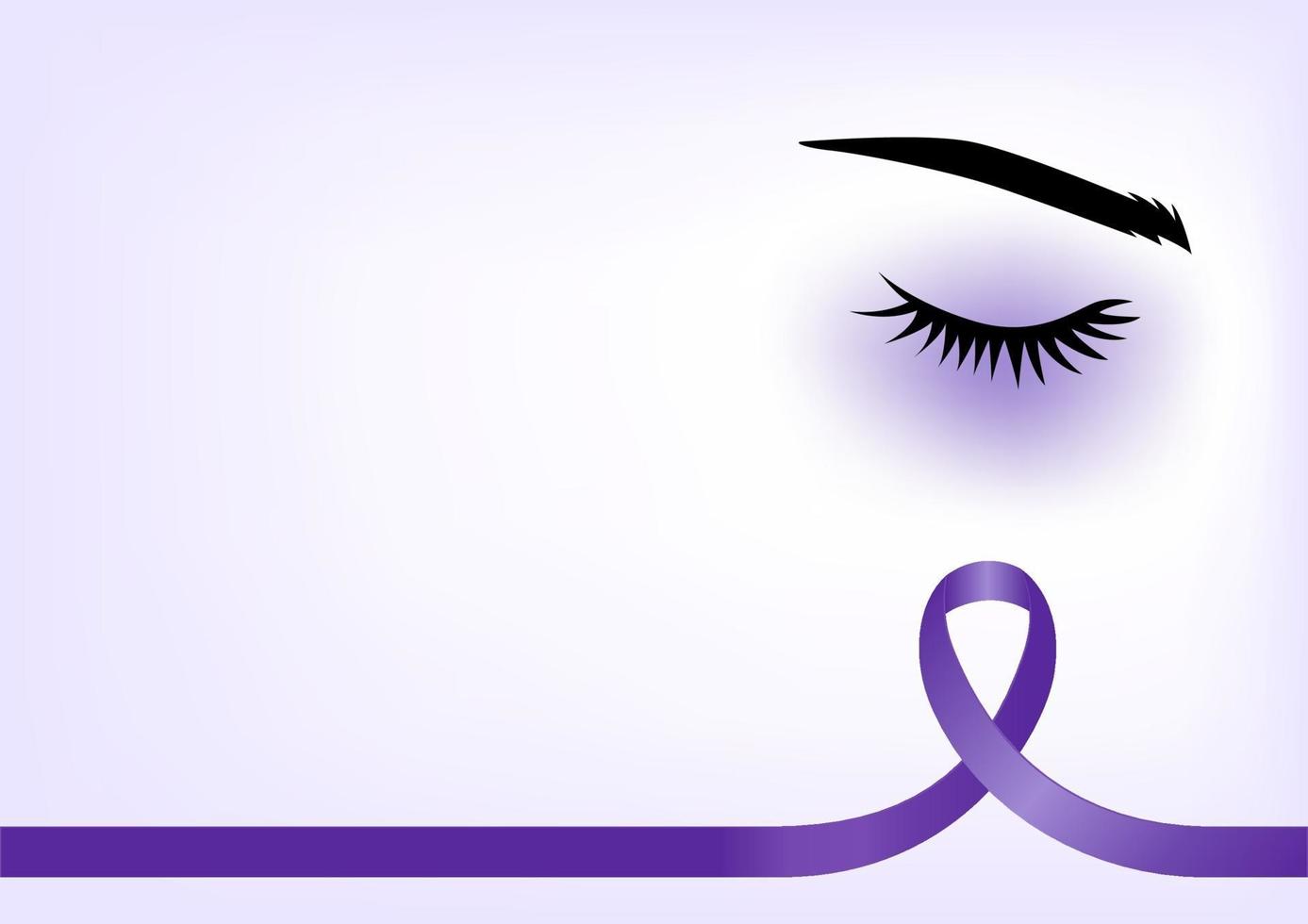 Awareness Ribbon Background With Eye vector