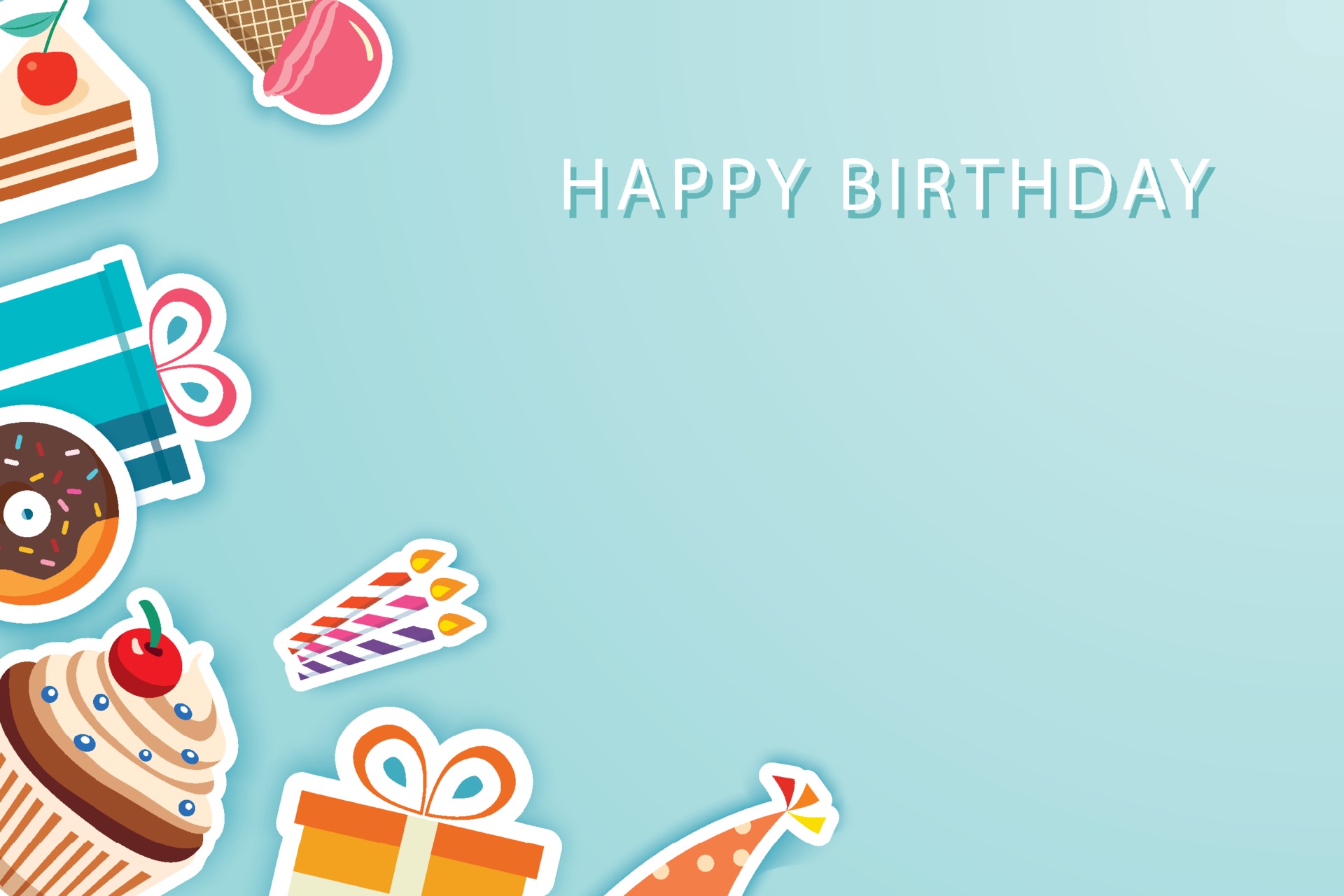 Happy Birthday Party Greeting Cards And Banner Template Background With Place For Your Message Vector Art At Vecteezy