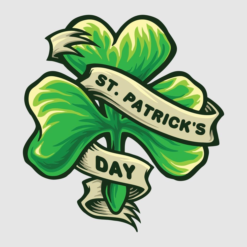 hoja de trébol para el día de san patricio vector