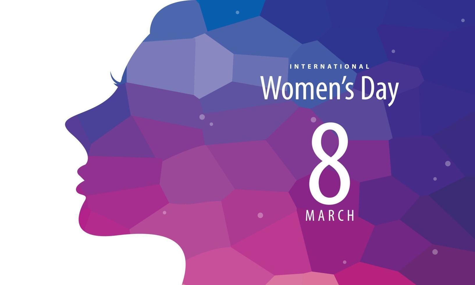 International Women's Day Poster with Woman Silhouette vector