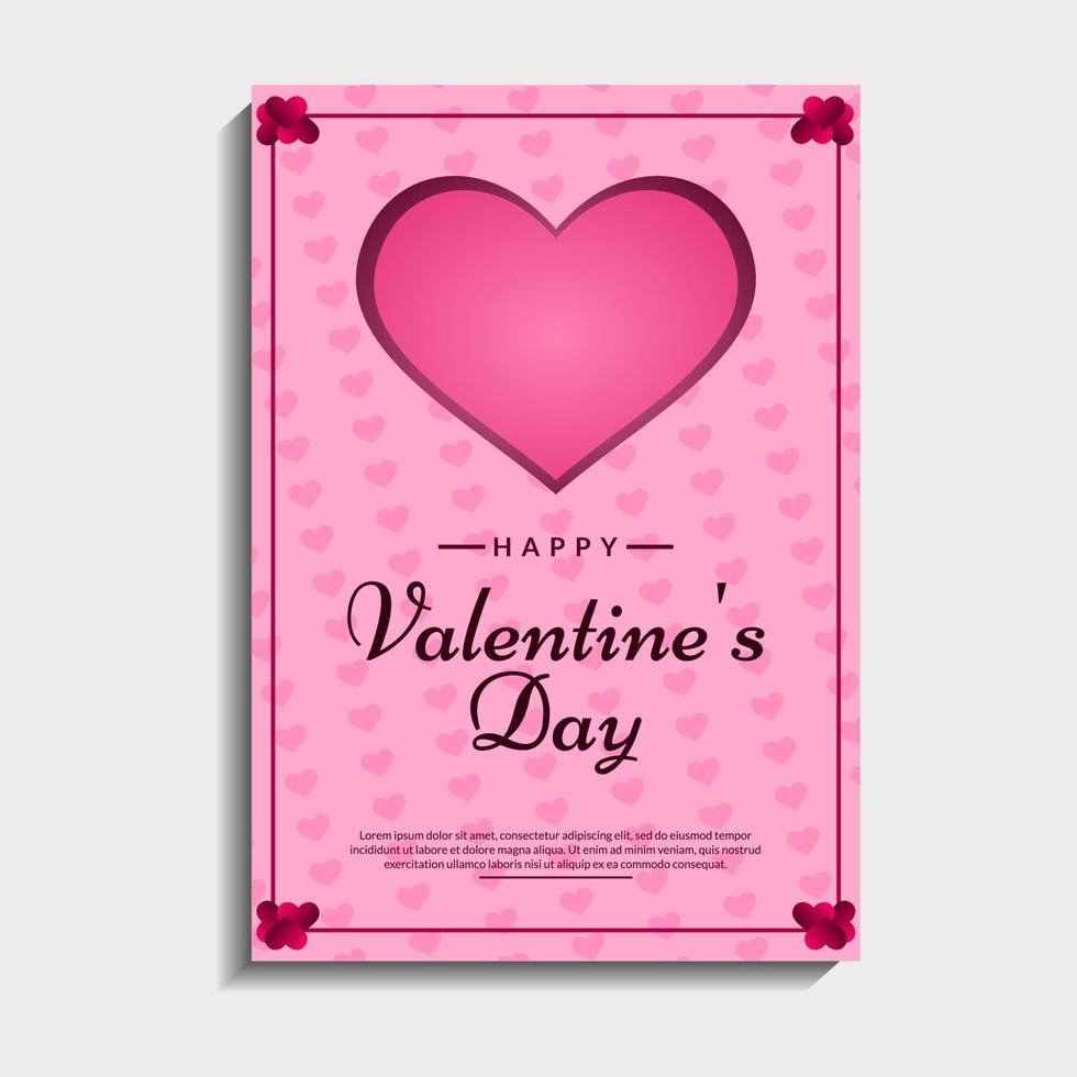 hermosa tarjeta de san valentin vector