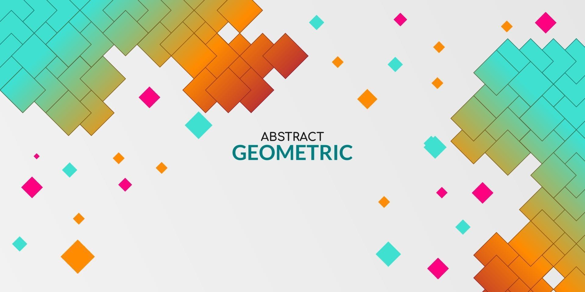 Fondo abstracto con formas geométricas de degradado de colores vector