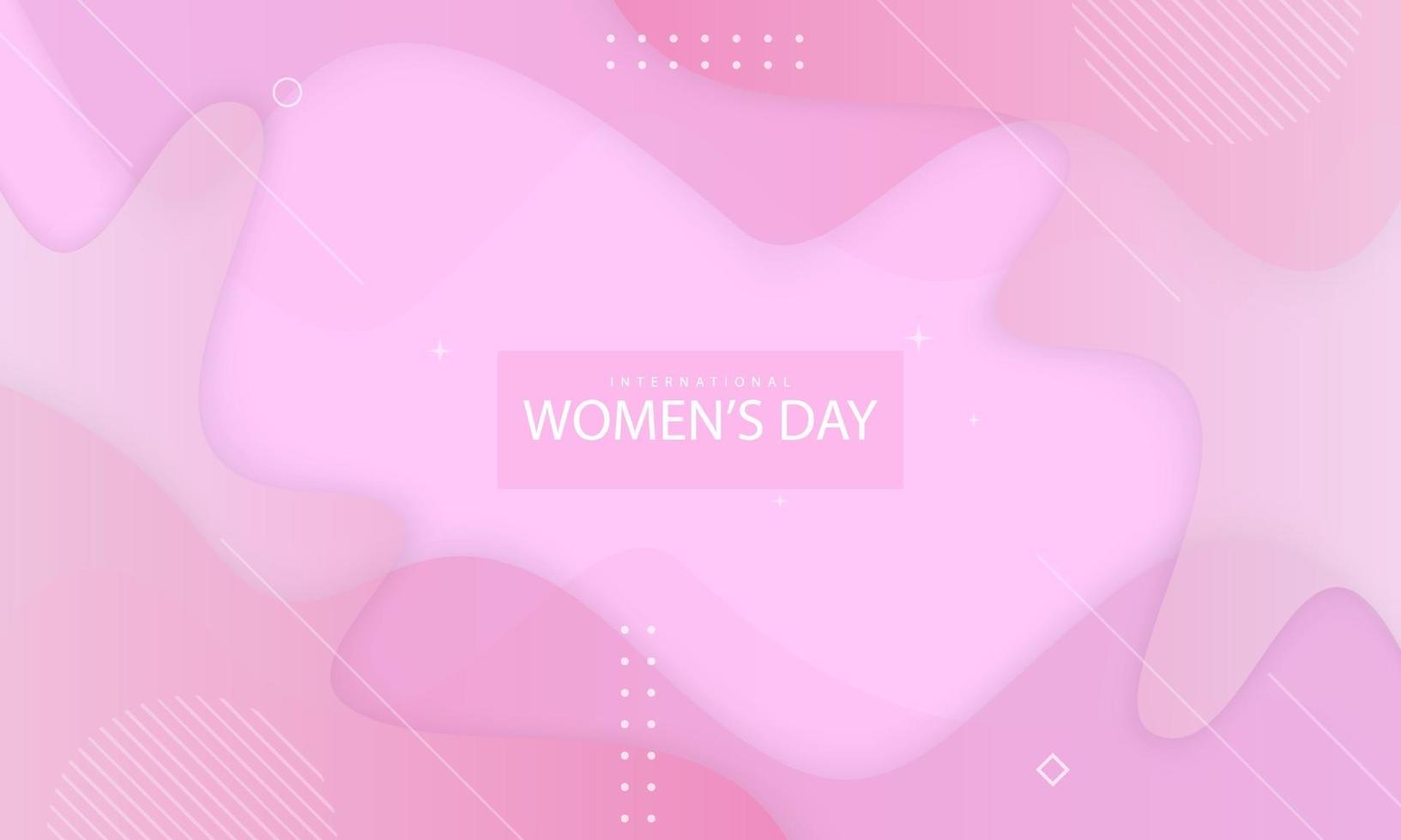 International Women's Day Poster in Pink Background vector