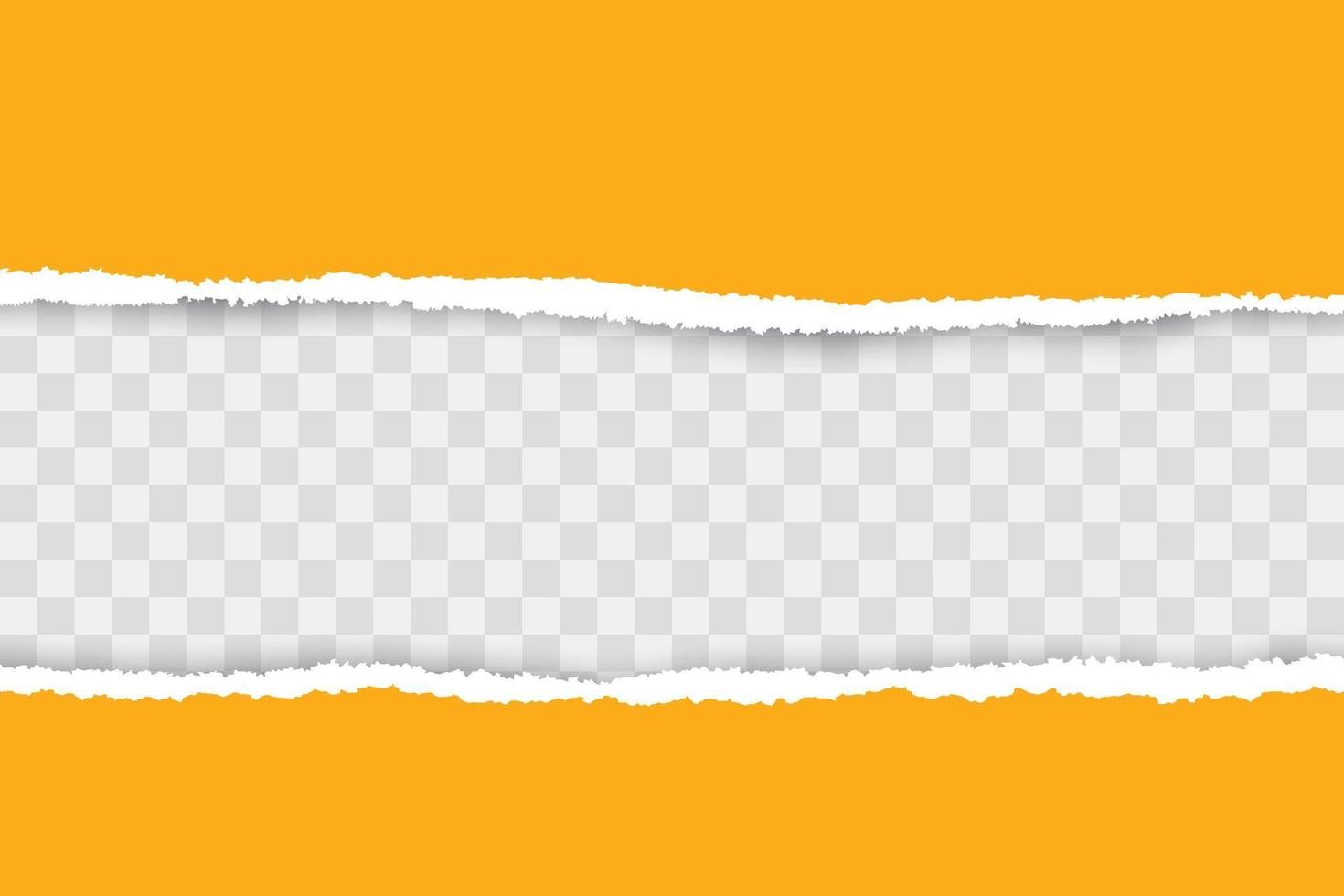 Fondo de papel rasgado amarillo con lugar para el texto. vector