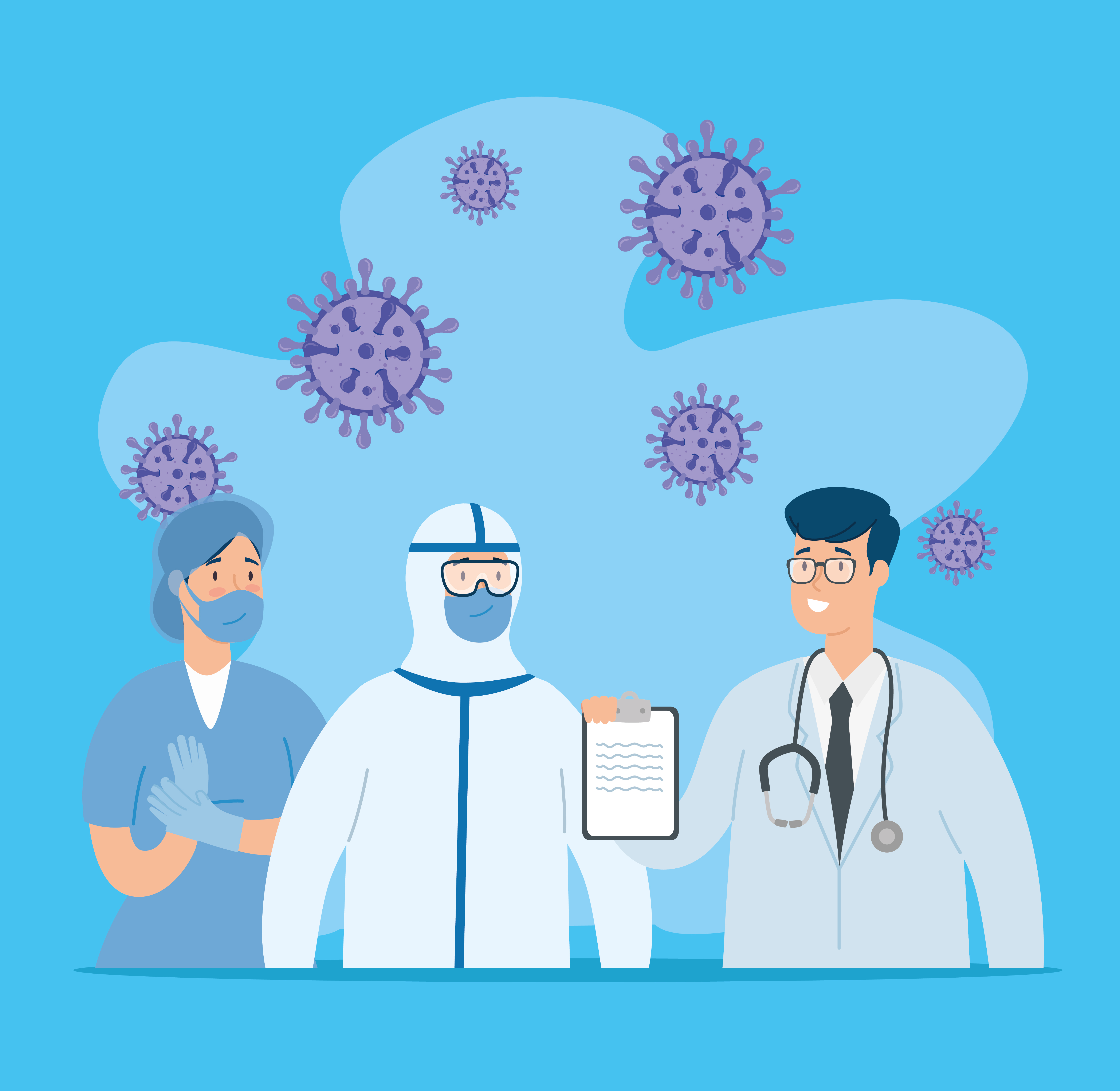 group of doctors fighting coronavirus 1997287 Vector Art at Vecteezy