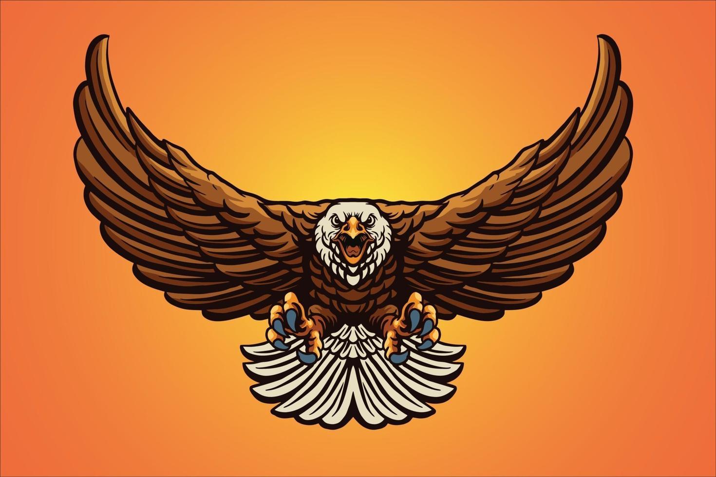 Flying Eagle Mascot Vector Illustration 1997291 Vector Art at Vecteezy