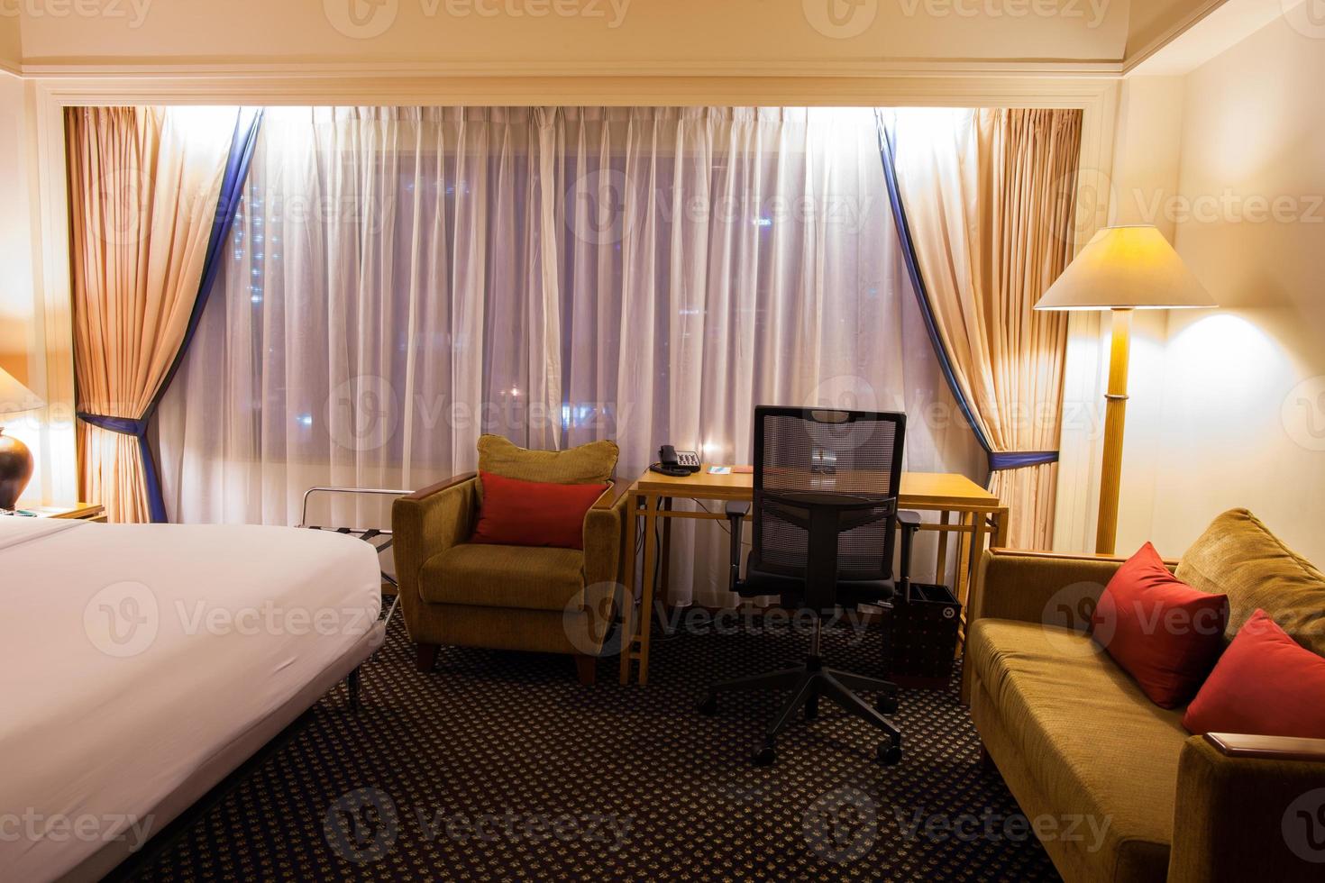 Interior of a hotel room photo