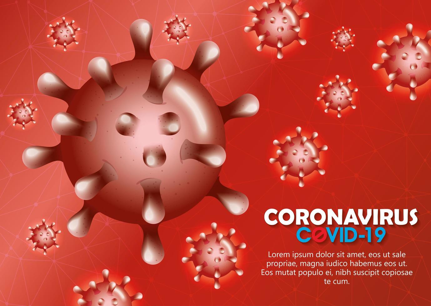 Coronavirus campaign background vector