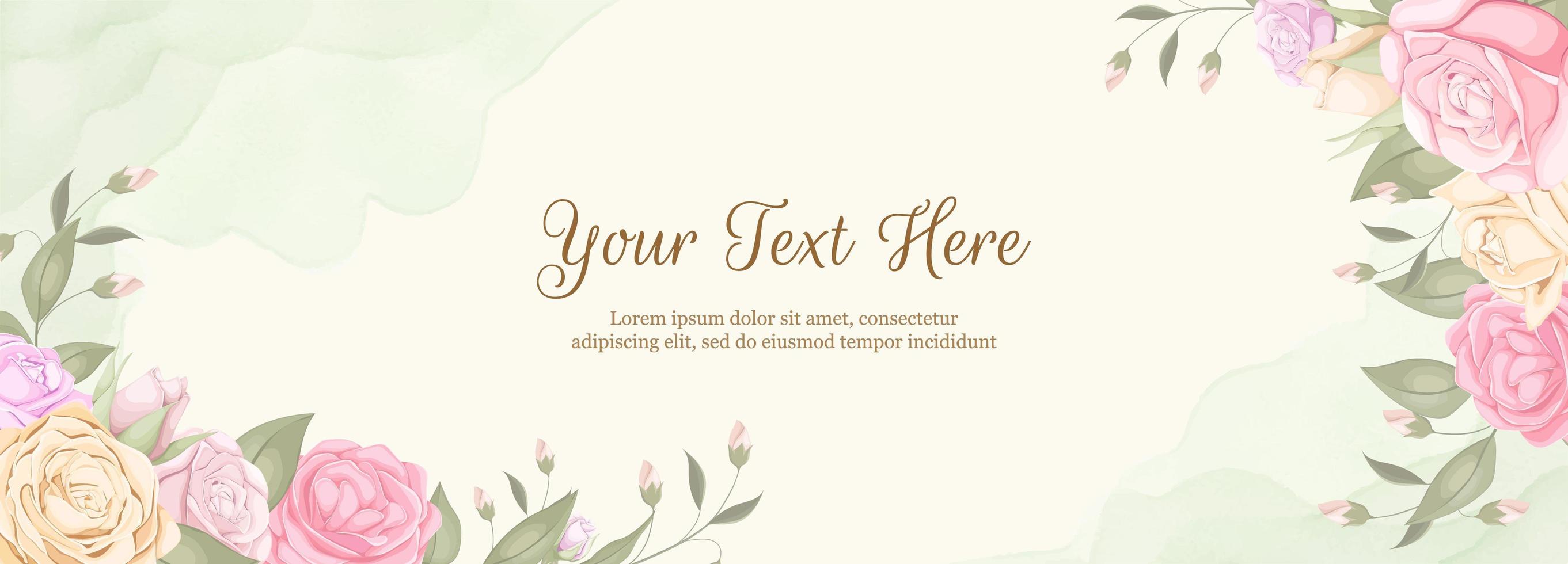 Beautifull floral backdrop banner background vector