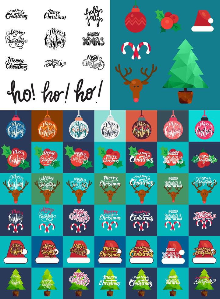 Merry Christmas and Happy New Year vector