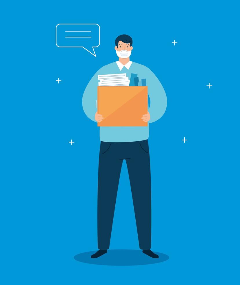 Sad, unemployed businessman vector