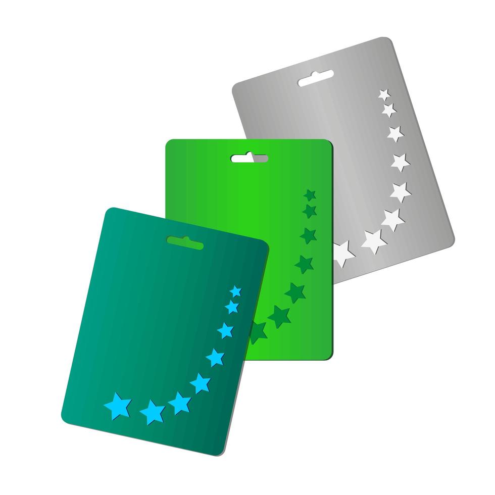 Starry cards set vector