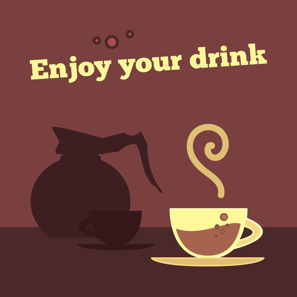 poster, banner with coffee cup vector