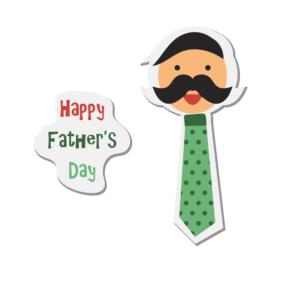 Happy Fathers Day sticker vector