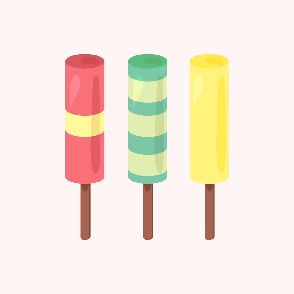 Vector set of ice-creams